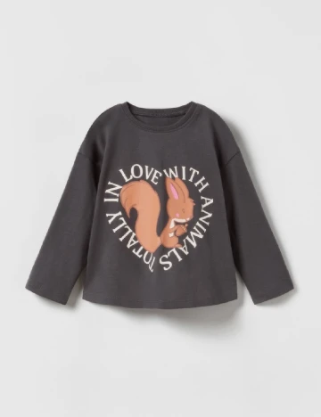 Bluza Zara, gri inchis Gri