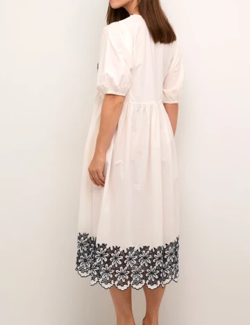 Rochie medie Culture, alb