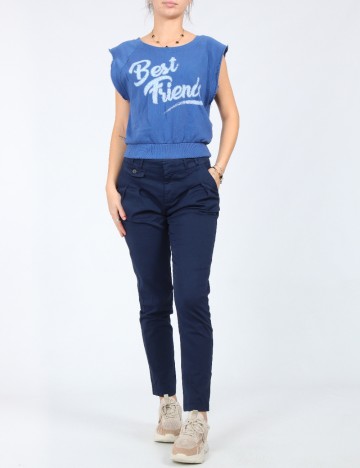 Pantaloni Zara, bleumarin