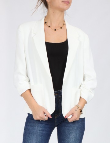 
						Sacou Cream, alb