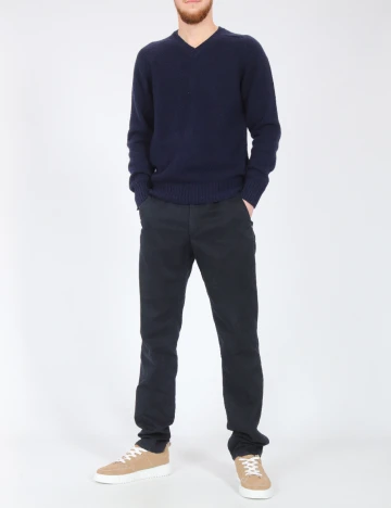 Pantaloni Massimo Dutti, bleumarin Albastru