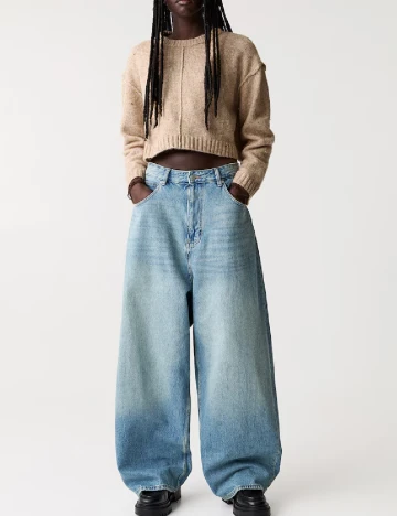 Pulover Pull&Bear, crem Crem