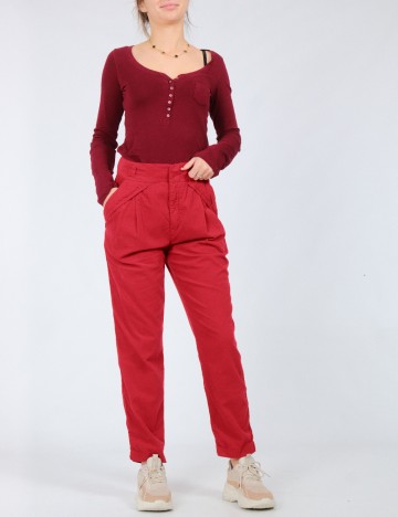 Pantaloni Zara, rosu