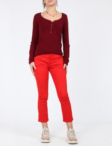 Pantaloni Zra, rosu