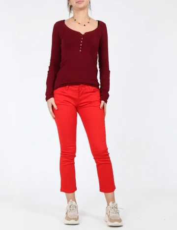 Pantaloni Zra, rosu