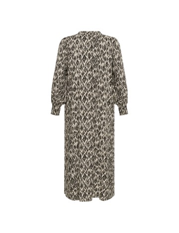 Rochie lunga Kaffe Curve, negru/crem