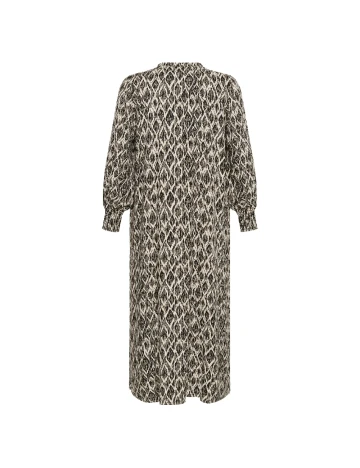Rochie lunga Kaffe Curve, negru/crem
