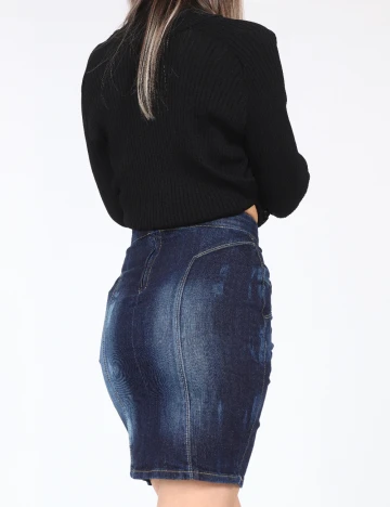 Fusta Bershka, bleumarin Albastru