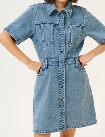 Rochie scurta Kaffe, albastru
