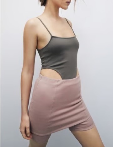 
						Fusta pantalon Zra, roz pudra