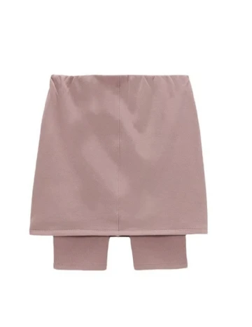Fusta pantalon Zra, roz pudra