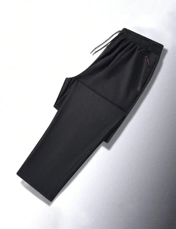 Pantaloni SHEIN Plus Size Men, negru