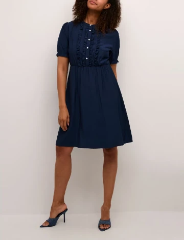 Rochie scurta Cream, bleumarin