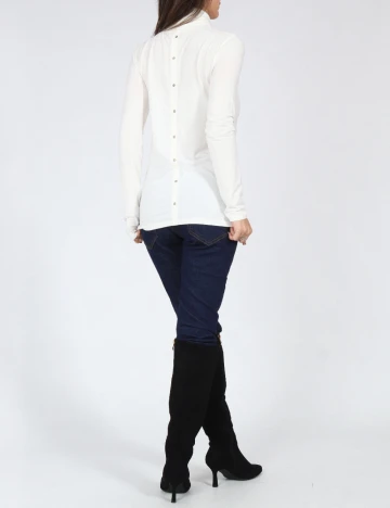 Bluza Bershka, alb Alb