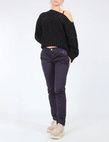 Pantaloni Bershka, bleumarin