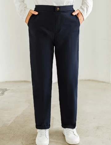 Pantaloni Shein Kids, bleumarin Albastru