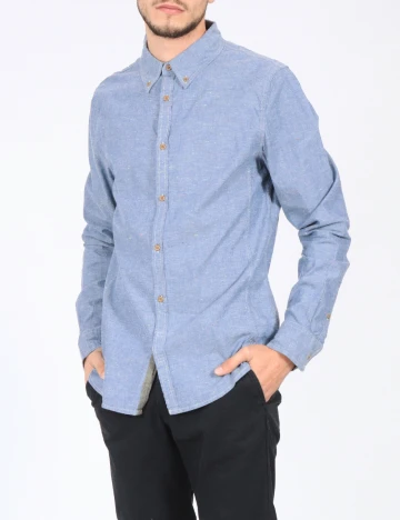 Camasa Bershka, albastru Albastru