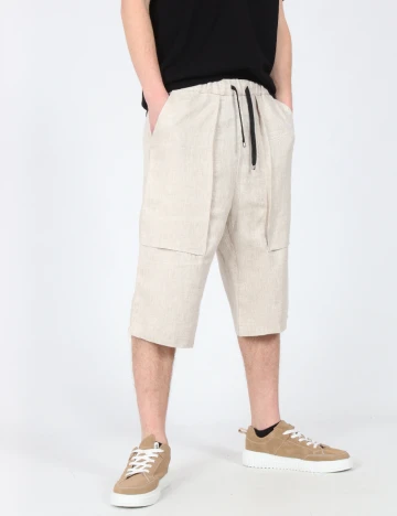 Pantaloni scurti Zara, bej Crem