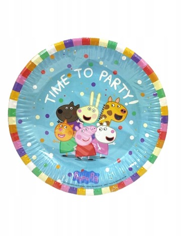 Set farfurii unica folosinta Peppa Pig 10 bucati AVEC, mix culori