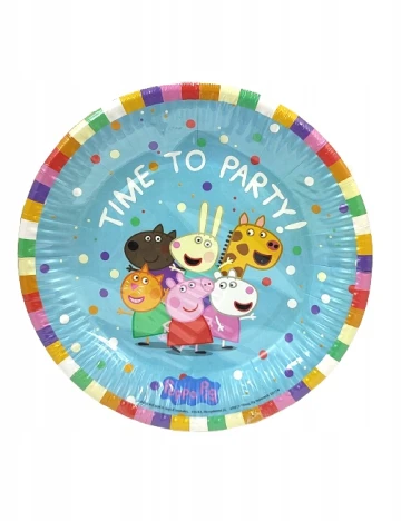 Set farfurii unica folosinta Peppa Pig 10 bucati AVEC, mix culori