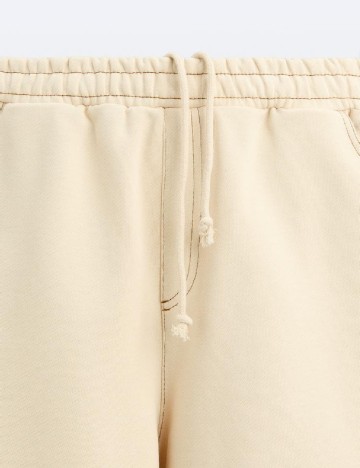 Pantaloni scurti Zara, crem