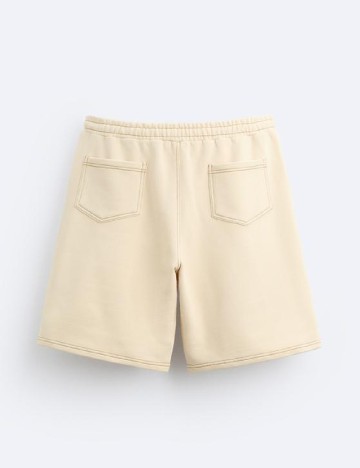 Pantaloni scurti Zara, crem