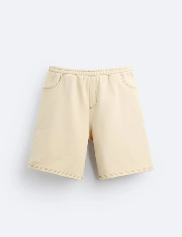 Pantaloni scurti Zara, crem Crem