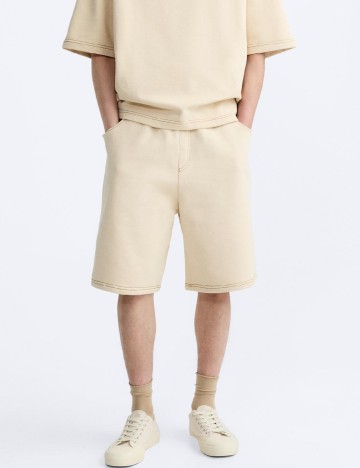 Pantaloni scurti Zara, crem