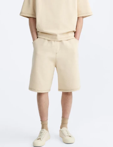 Pantaloni scurti Zara, crem Crem