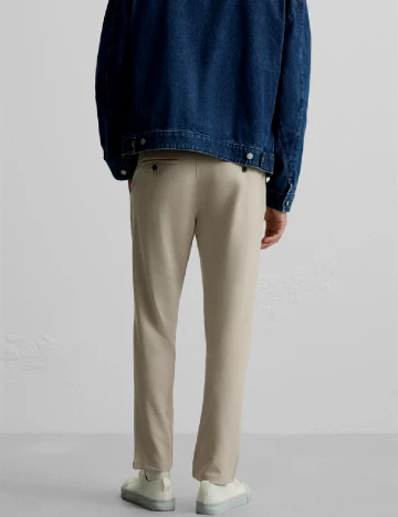 Pantaloni Zara, bej Crem