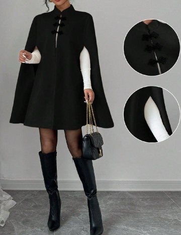Poncho SHEIN, negru
