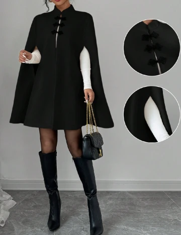 Poncho SHEIN, negru