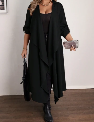 Blazer SHEIN CURVE, negru