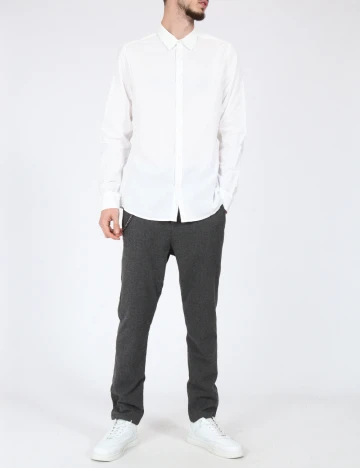 Camasa Bershka, alb Alb