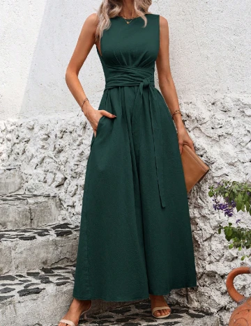 Rochie lunga SHEIN, verde Verde