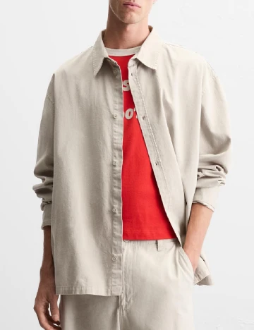 Camasa Zara, bej Crem