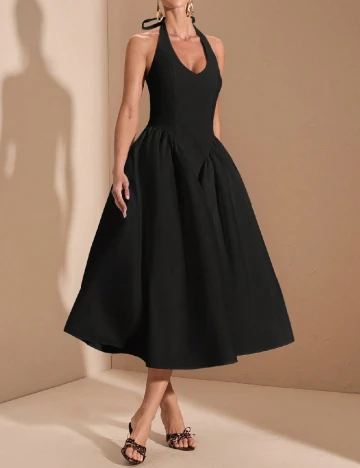 Rochie medie SHEIN, negru Negru