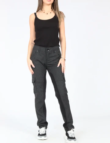 Pantaloni Zara, gri inchis Gri