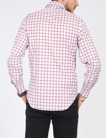 Camasa Zara, alb/rosu Alb