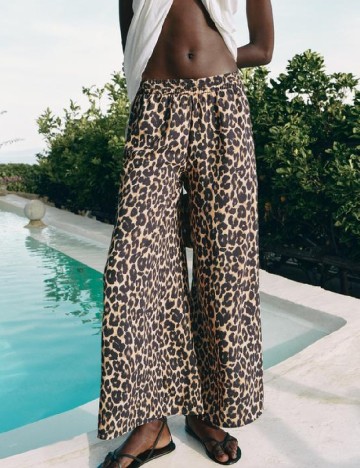 Pantaloni Zra, animal print