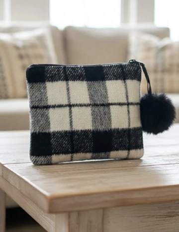 Portfard Zara, alb/negru Negru