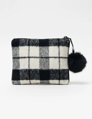 Portfard Zara, alb/negru Negru