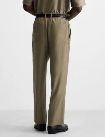 Pantaloni Zara, kaki Verde