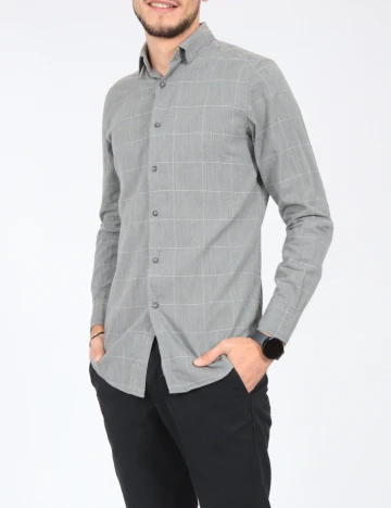 Camasa Massimo Dutti, gri Gri