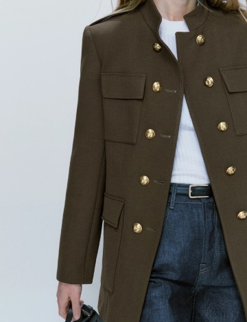 Jacheta Massimo Dutti, kaki