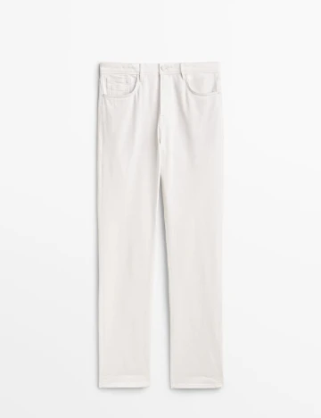 Blugi Massimo Dutti, alb Alb