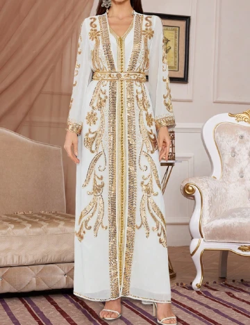 Compleu SHEIN, alb/auriu