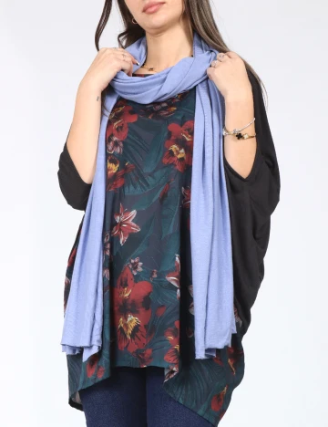 Esarfa Bershka, albastru Albastru