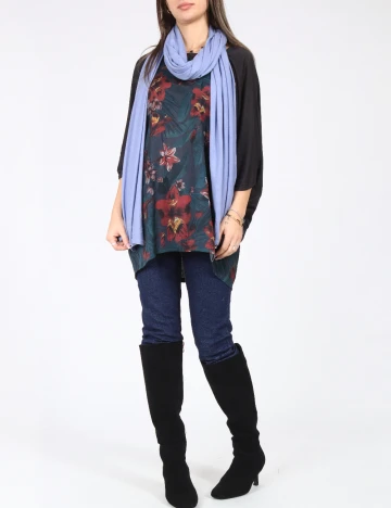 Esarfa Bershka, albastru Albastru