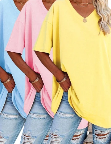 Set Tricouri 3 bucati SHEIN CURVE, mix culori Mix culori